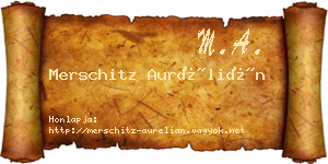Merschitz Aurélián névjegykártya